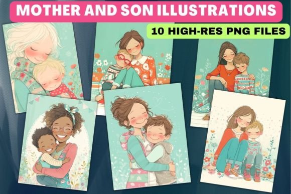 10 Mothers and Sons Illustrations: Capturing Tender Bonds in Art