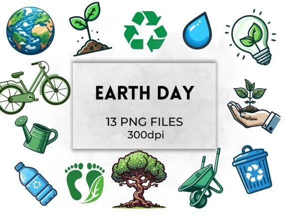 Celebrate Earth Day: A Digital Graphics Collection for Impactful Design