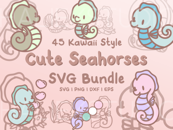 Charming Seahorse SVG Illustrations for Creative Projects