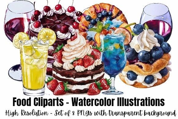 Delicious Watercolor Food Illustrations: A Feast for the Eyes