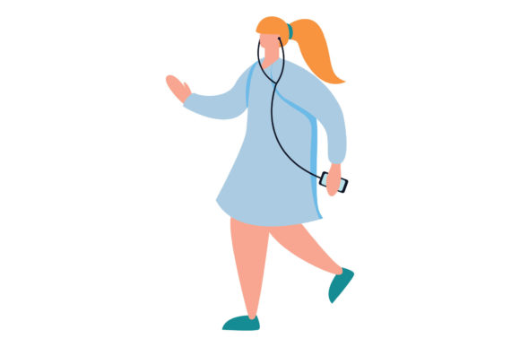 Girl Listening to Music Illustrations: A Creative Design Asset