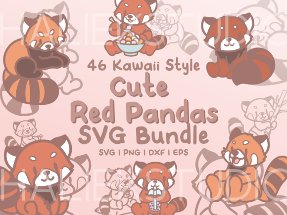 Red Panda SVG Illustrations: Kawaii Design for Your Brand