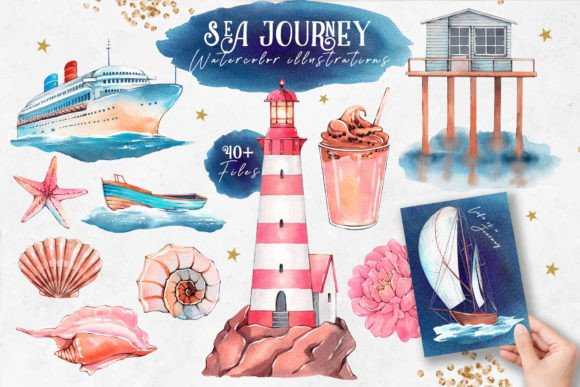 Sea Journey Watercolor Illustrations: A Designer's Guide