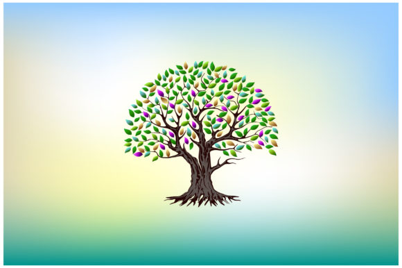 Tree Illustrations with Colorful Leaves: Elevate Your Creative Projects
