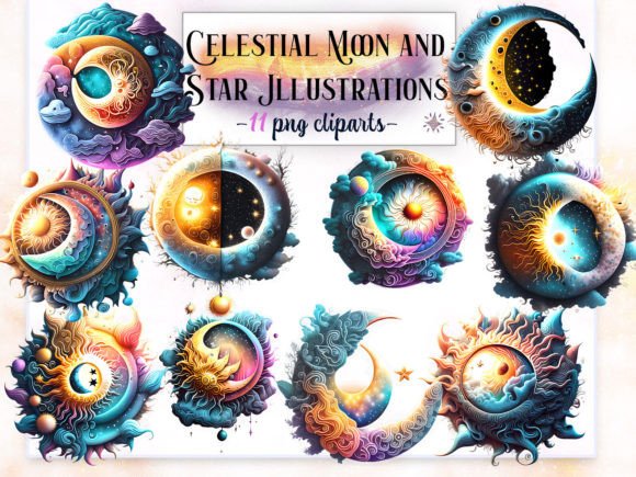 Unlocking the Cosmos: A Guide to Celestial Moon & Stars Illustrations