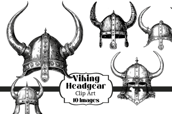 Viking Headgear Clipart: Bold Illustrations for Creative Projects